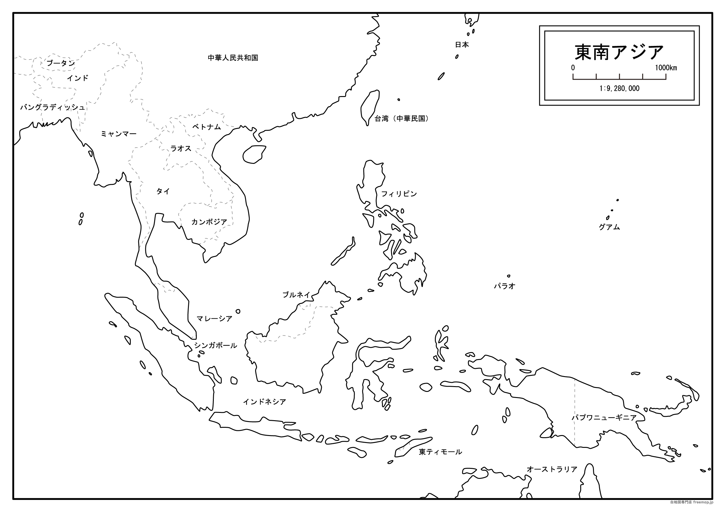 東南アジア大陸全図のサムネイル
