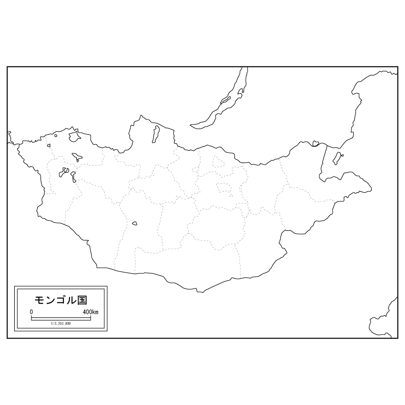 モンゴルの白地図のサムネイル