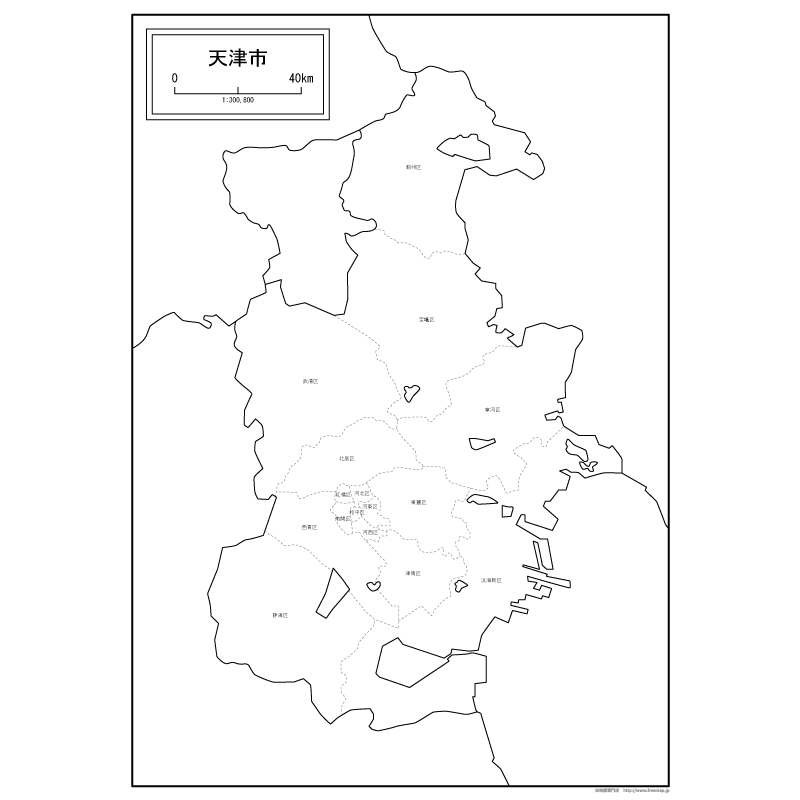 天津市（てんしんし）の地図のサムネイル