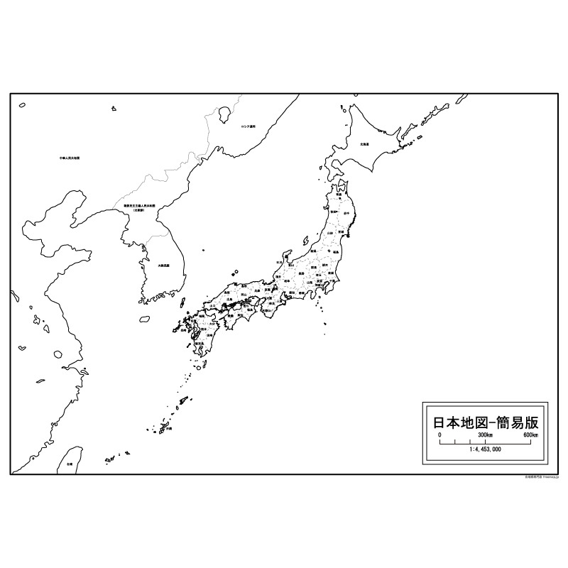 日本地図-簡易版