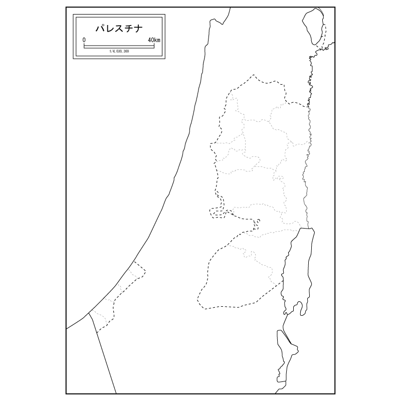 パレスチナの白地図のサムネイル