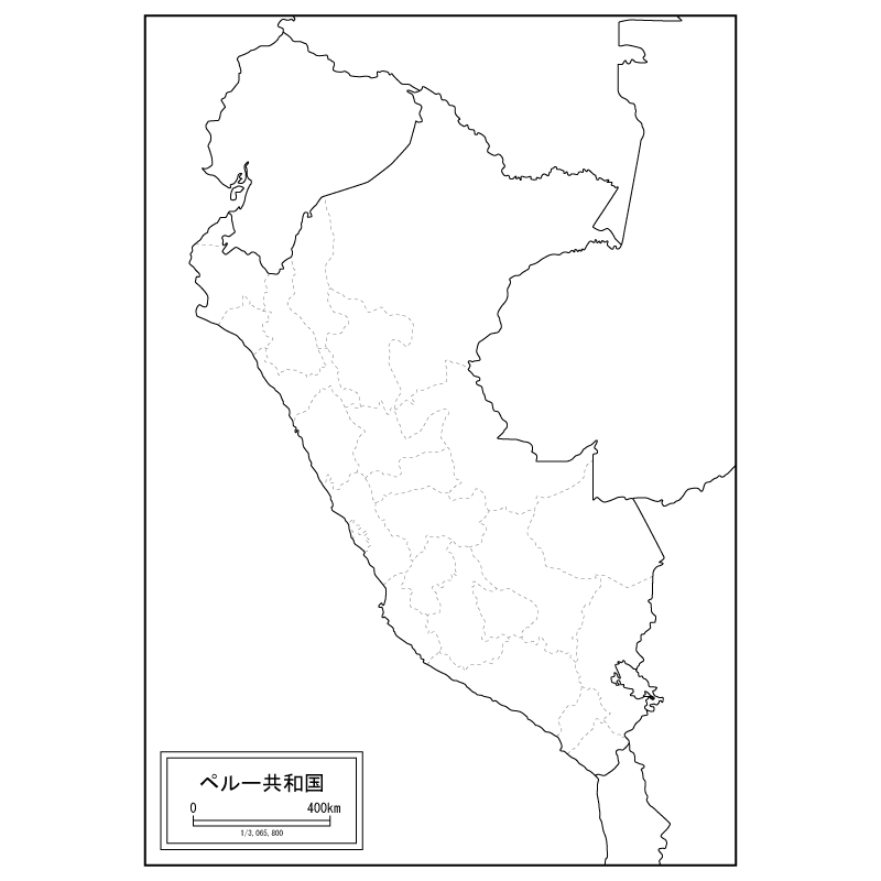 ペルーの白地図のサムネイル