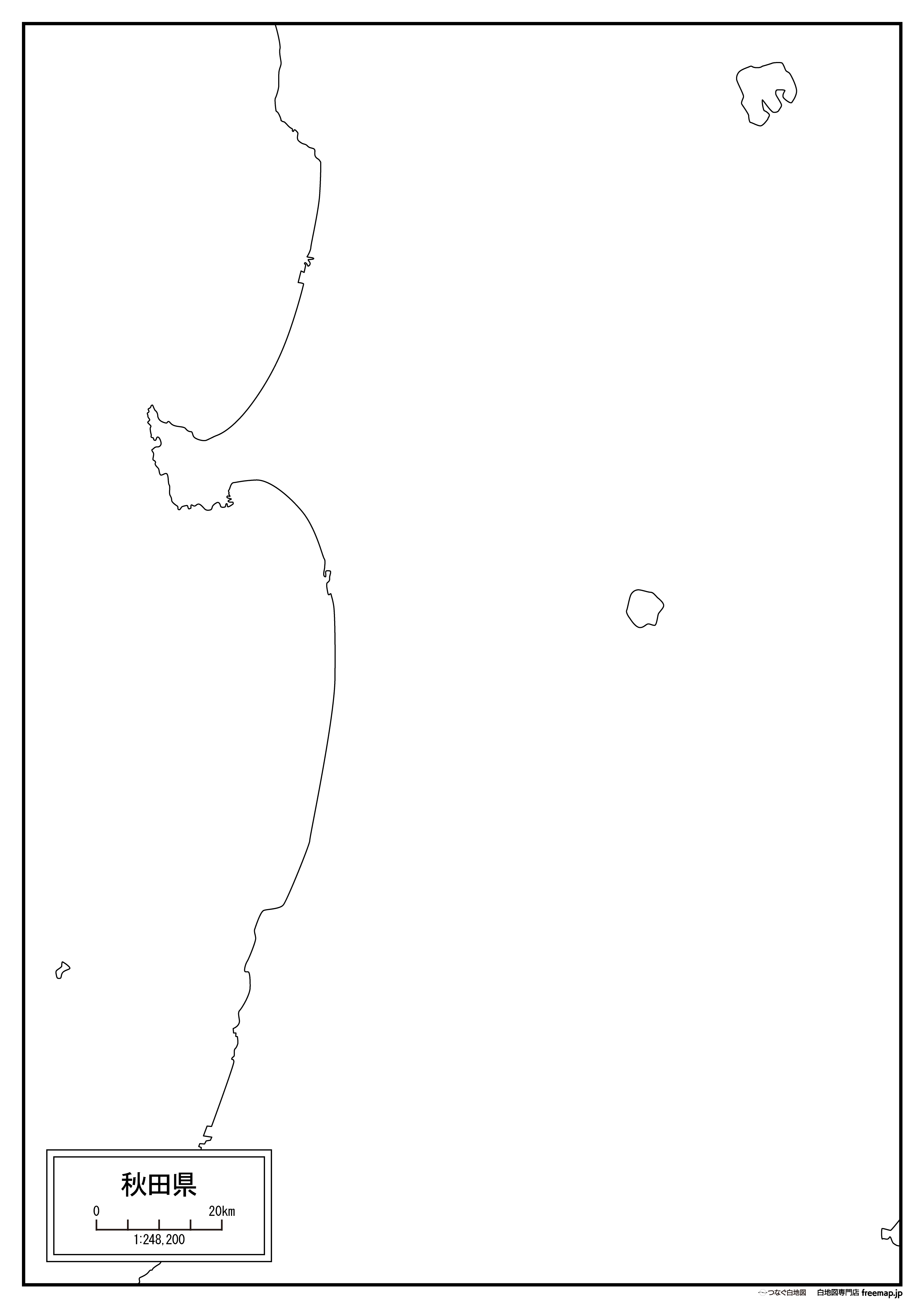 秋田県の白地図を無料ダウンロード 白地図専門店