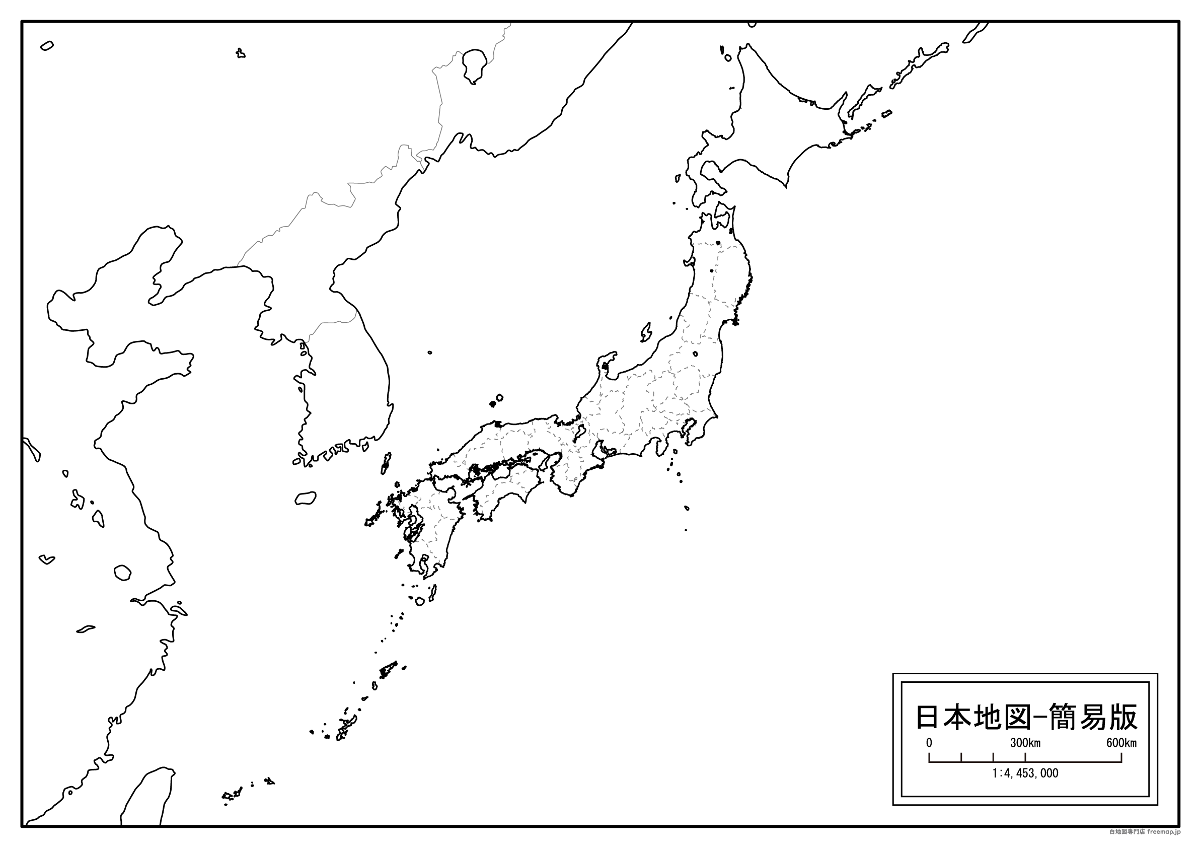 日本地図-簡易版のサムネイル