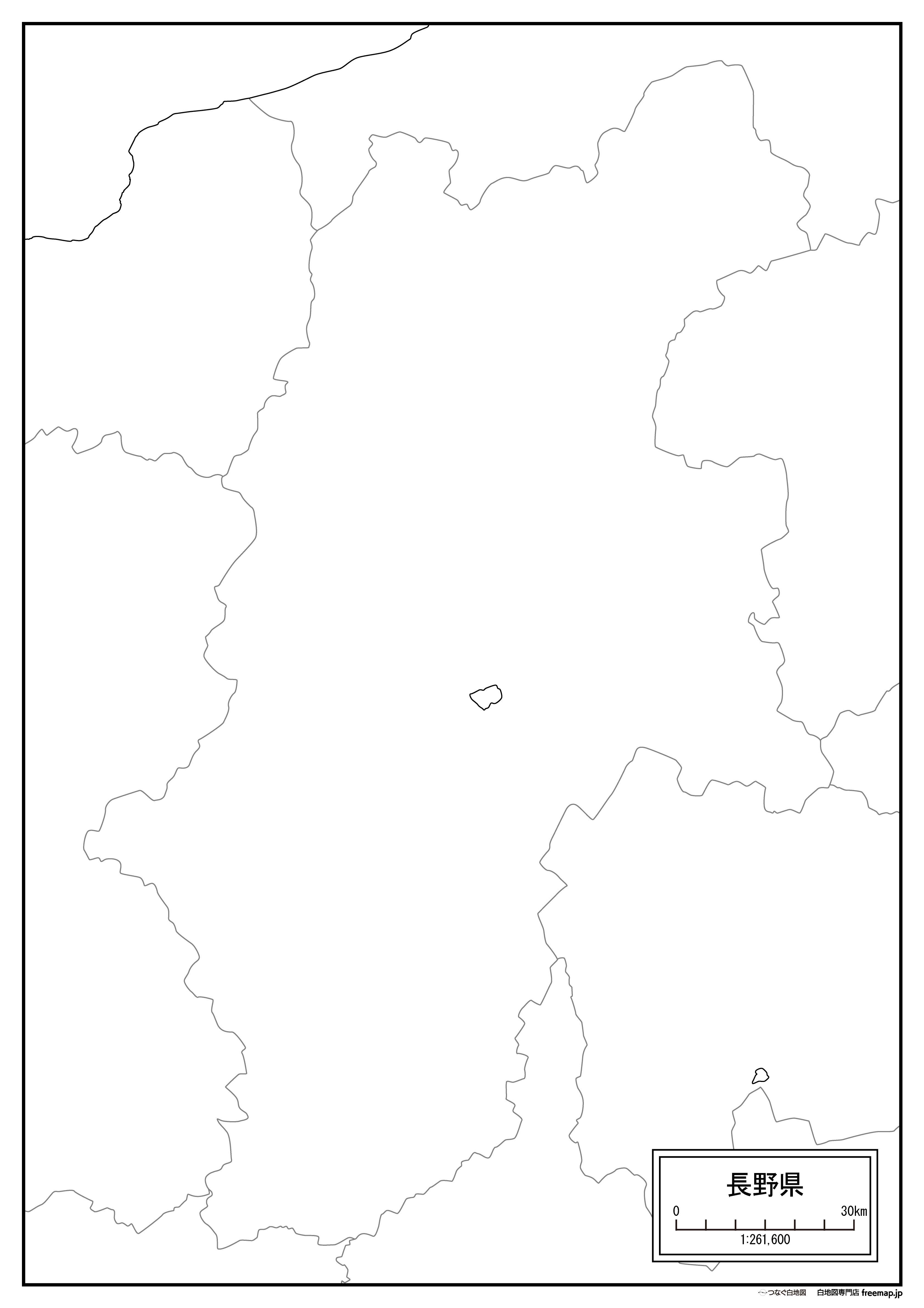 長野県の白地図を無料ダウンロード 白地図専門店