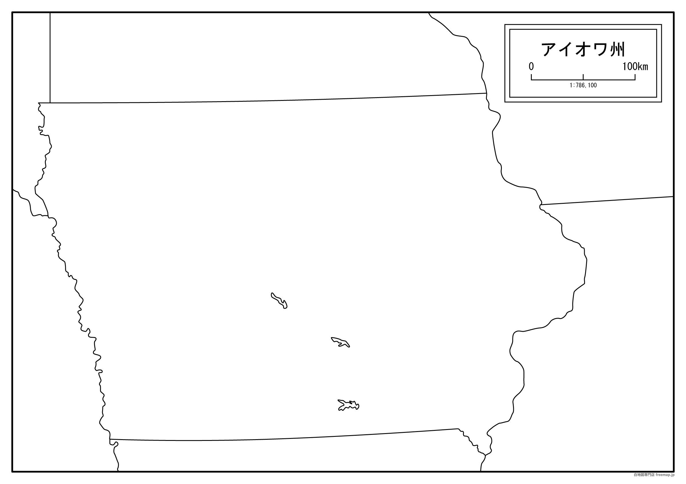 アイオワ州の地図を無料ダウンロードdownload iowa's map for free of charge.