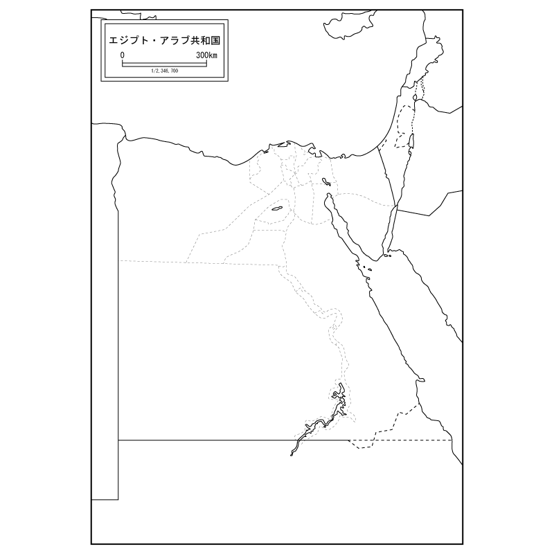 エジプトの白地図のサムネイル