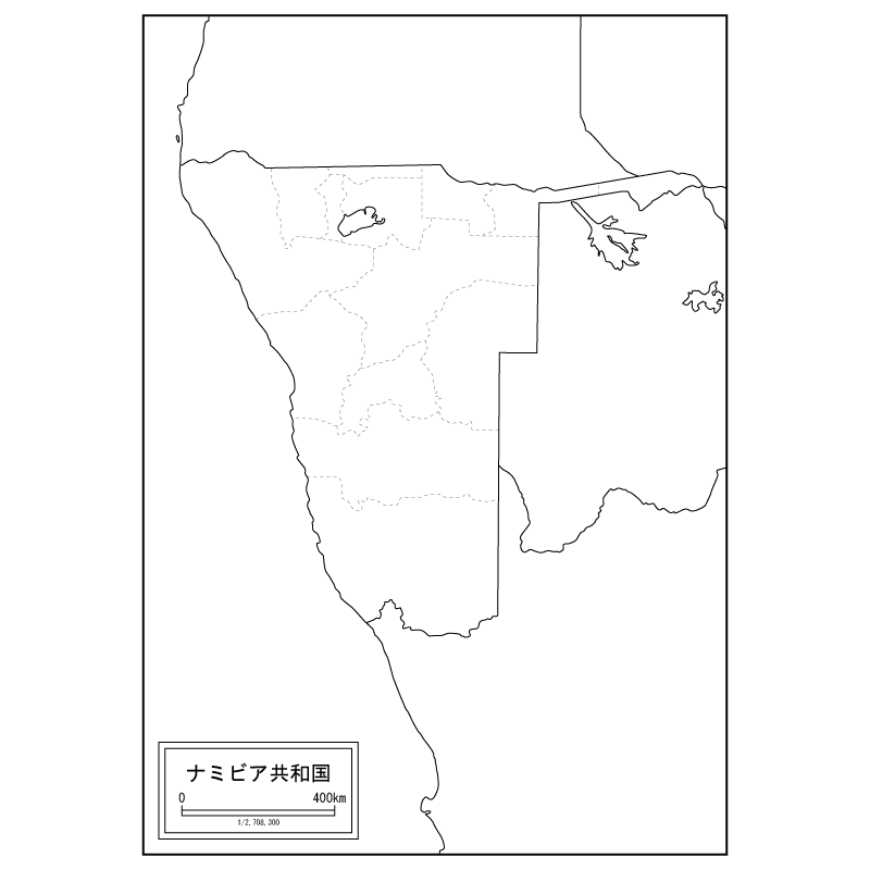ナミビアの白地図のサムネイル