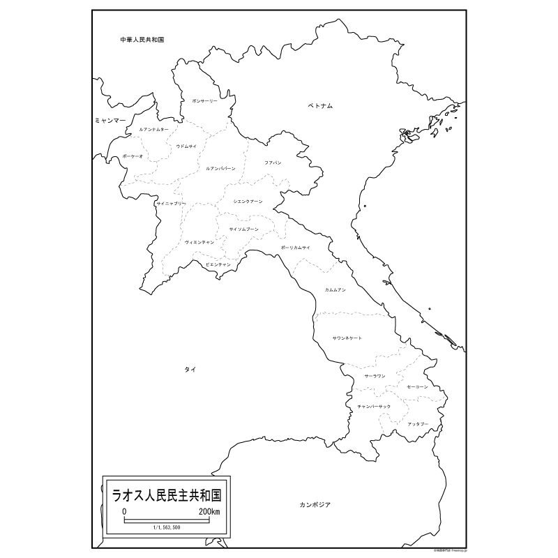 アジアに関する地図 白地図専門店