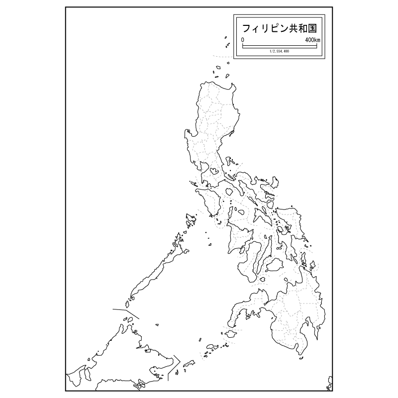 フィリピンの白地図のサムネイル