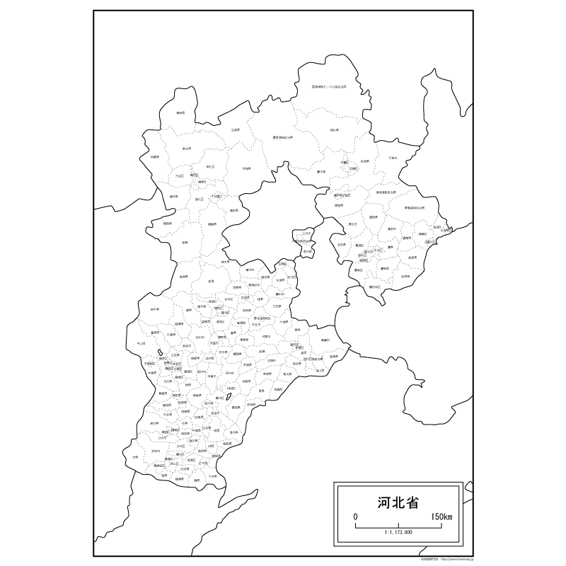河北省（かほくしょう）の地図のサムネイル
