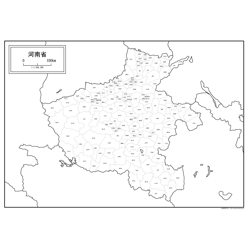 河南省（かなんしょう）の地図のサムネイル