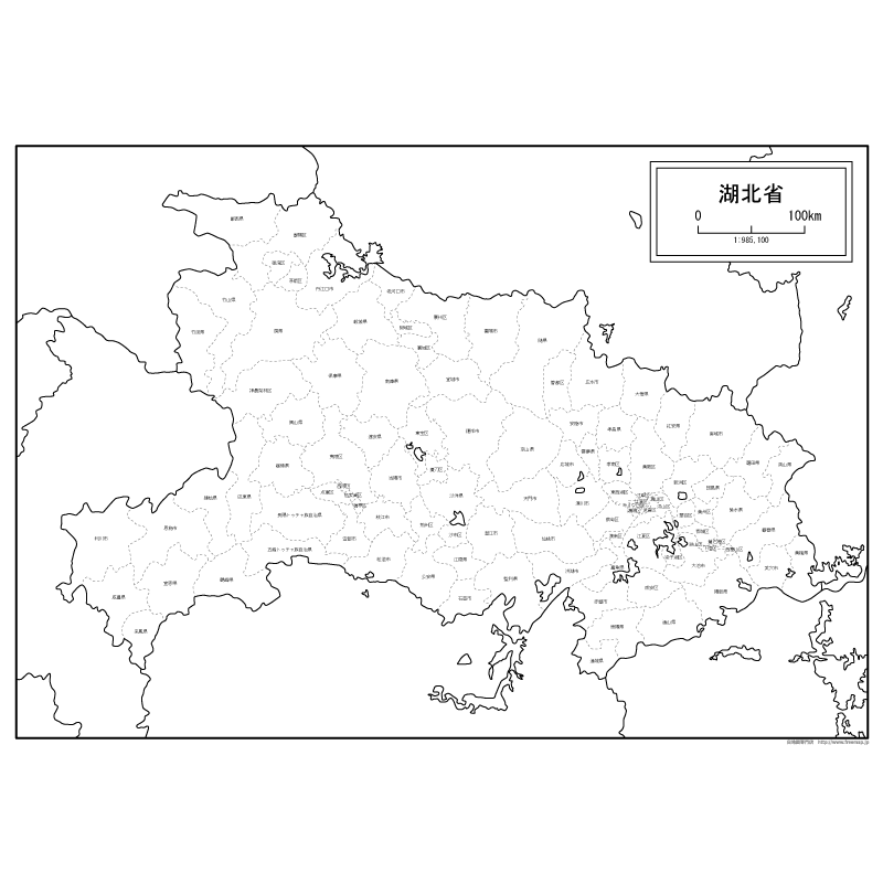湖北省（こほくしょう）の地図のサムネイル