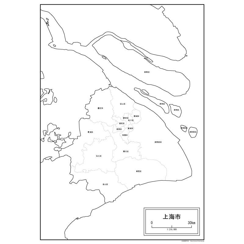 上海市（しゃんはい）の地図のサムネイル