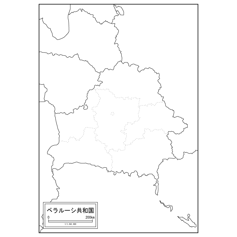 ベラルーシの白地図のサムネイル