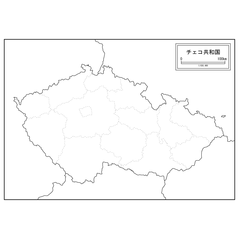 チェコの白地図のサムネイル