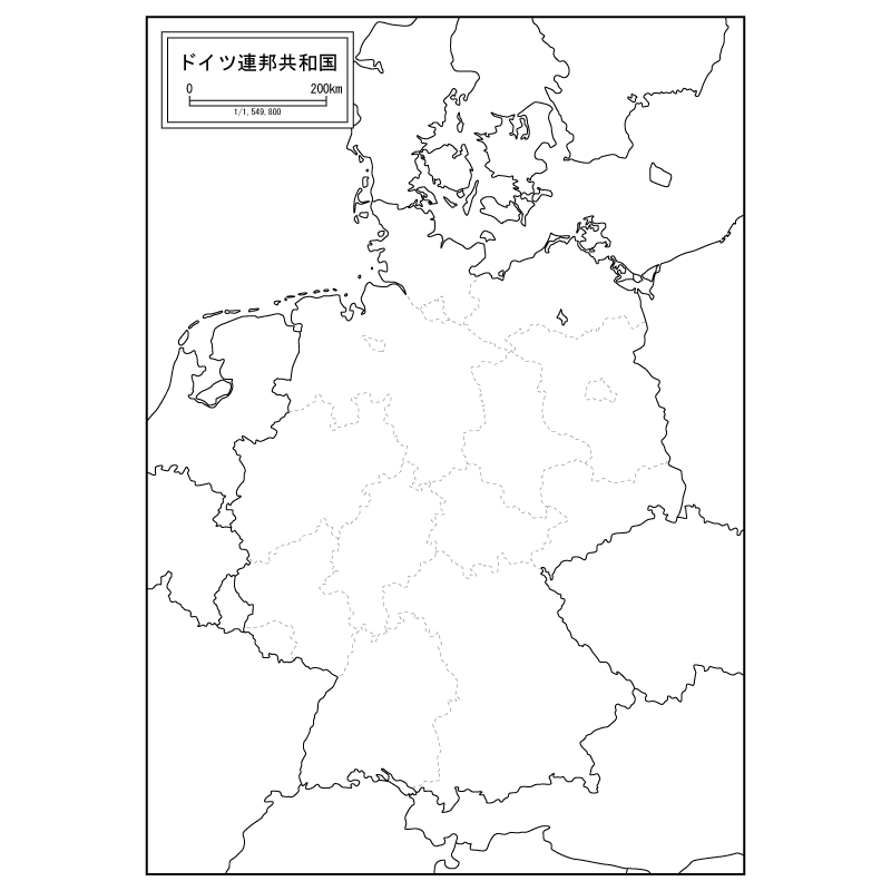 ドイツの白地図 白地図専門店