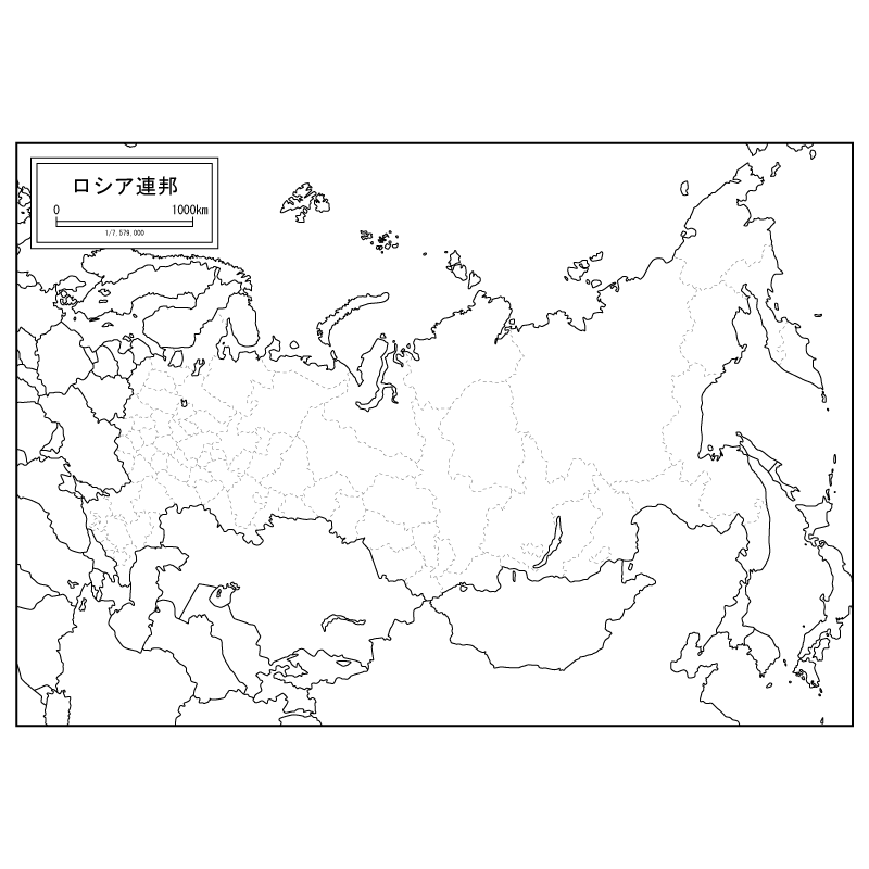 ロシアの白地図のサムネイル