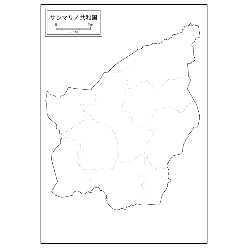 サンマリノの白地図のサムネイル
