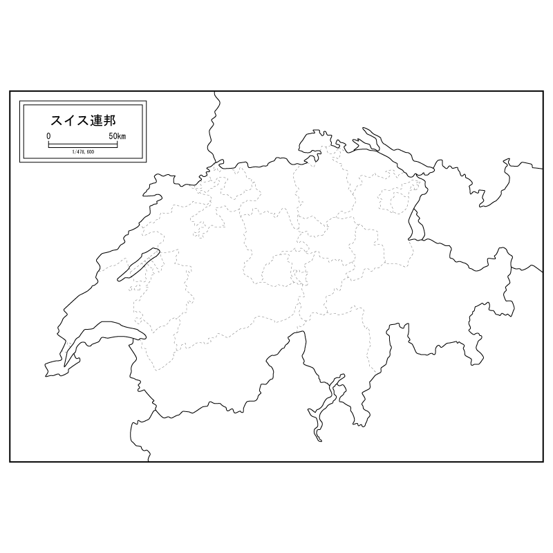 スイスの白地図のサムネイル