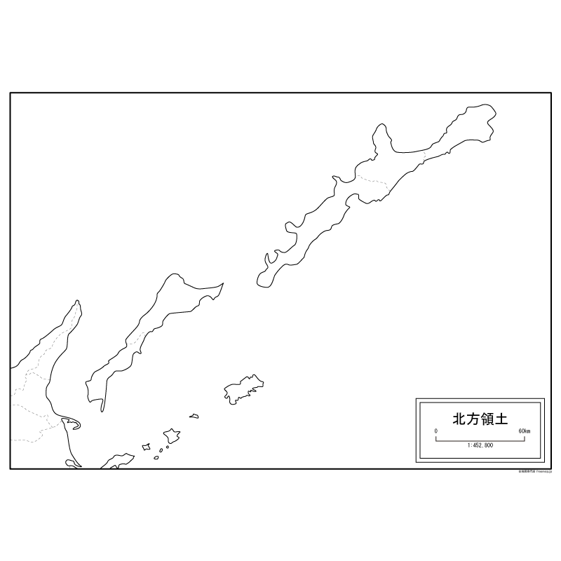北方領土の白地図のサムネイル