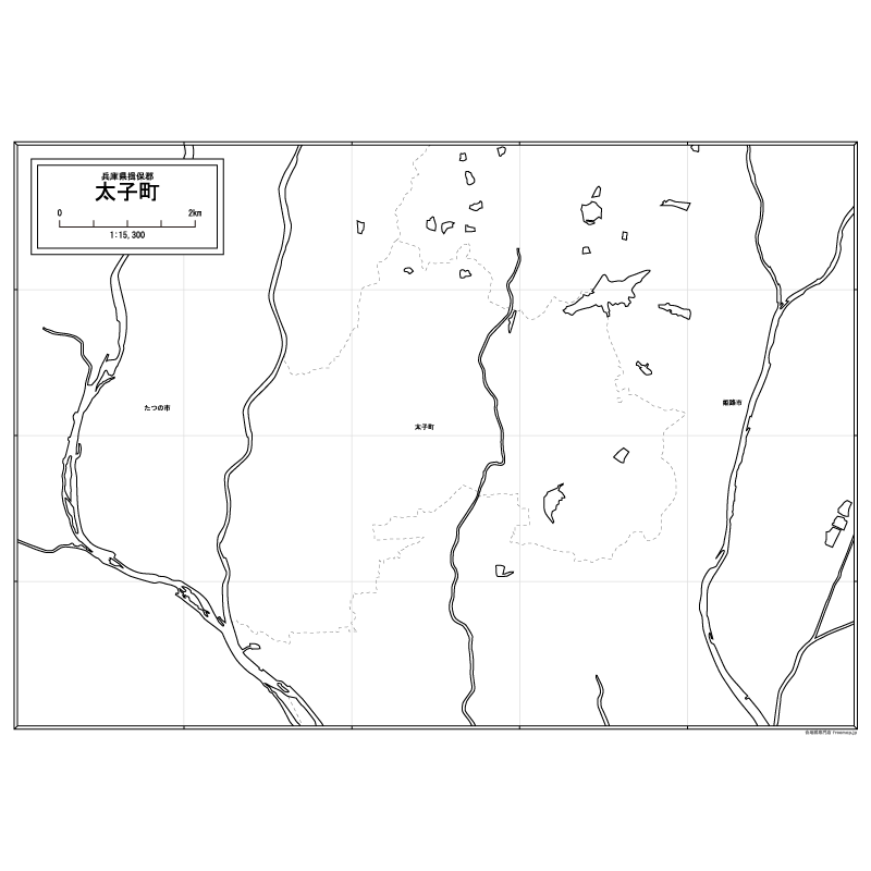 太子町の白地図のサムネイル