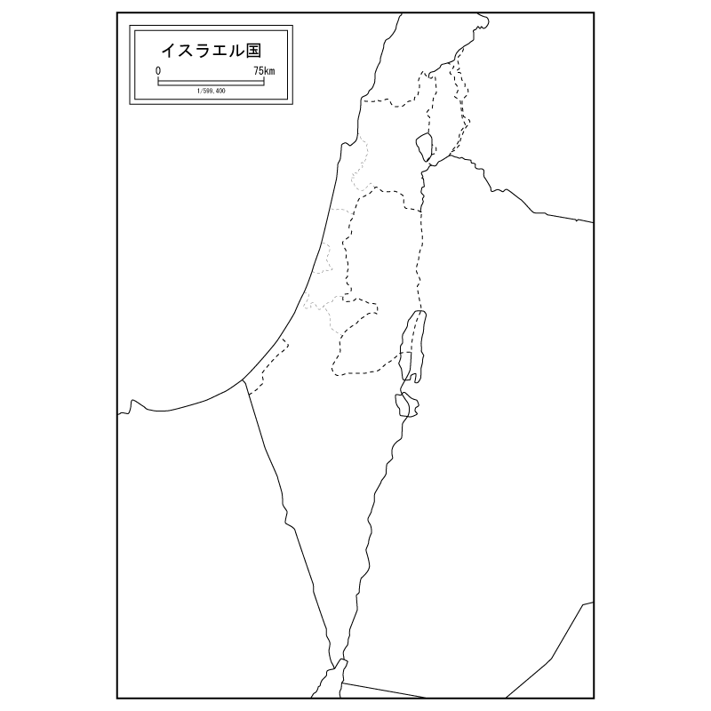 イスラエルの白地図のサムネイル