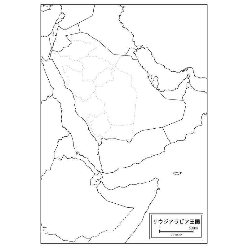 中東に関する地図 白地図専門店