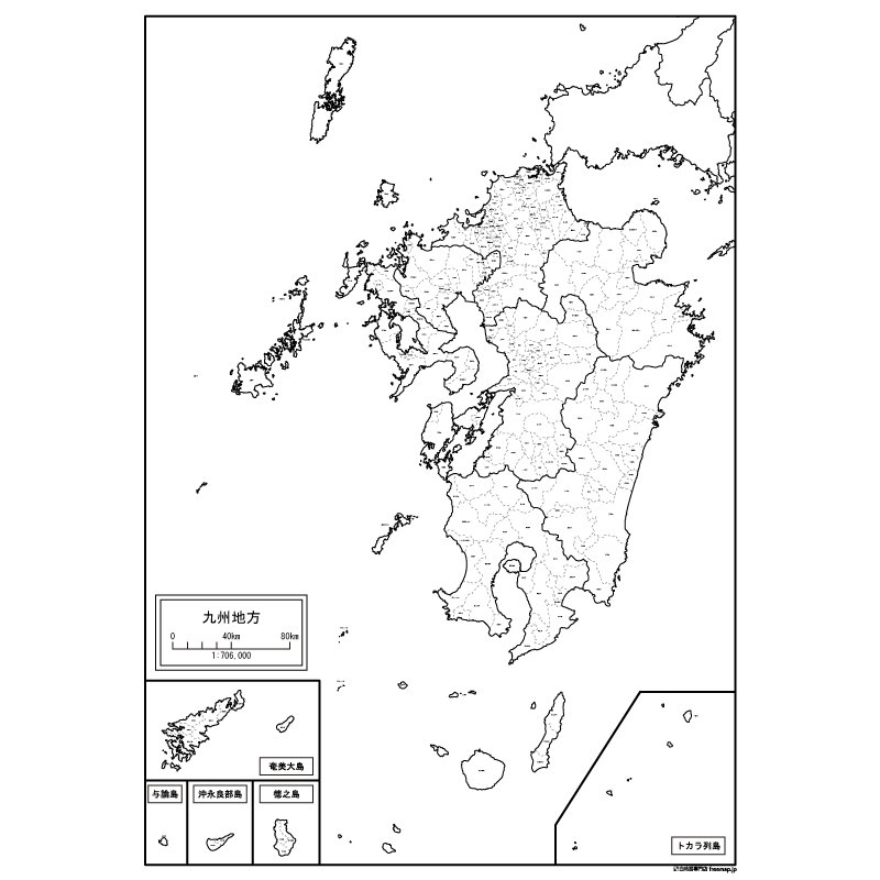 日本の地域に関する地図 白地図専門店