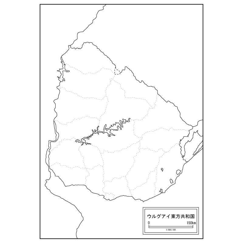ウルグアイの白地図のサムネイル