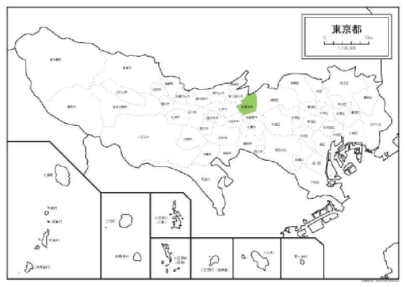 西東京市の白地図を無料ダウンロード 白地図専門店