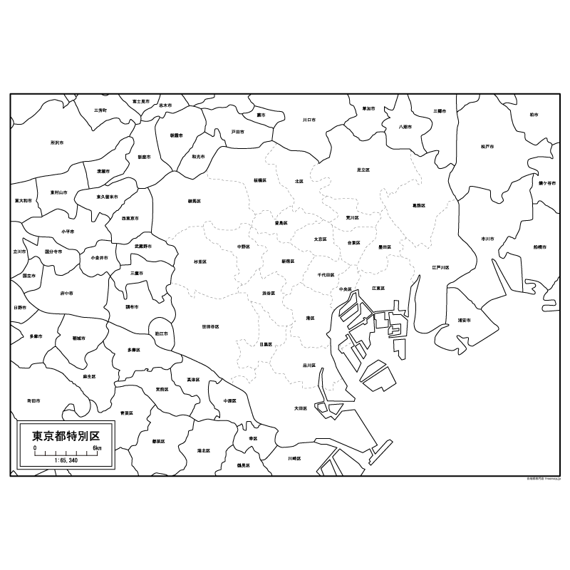 東京 23 区 の 地図