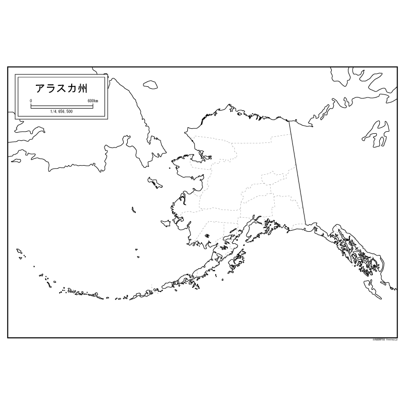 アラスカ州の地図のサムネイル