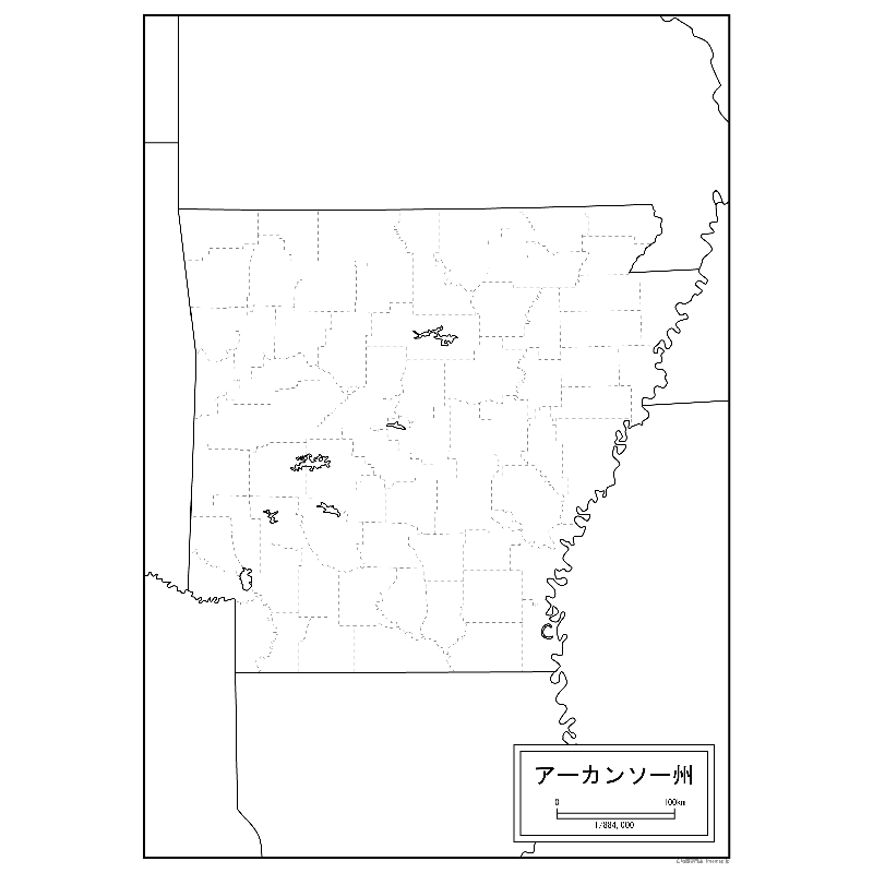 アーカンソー州の地図のサムネイル