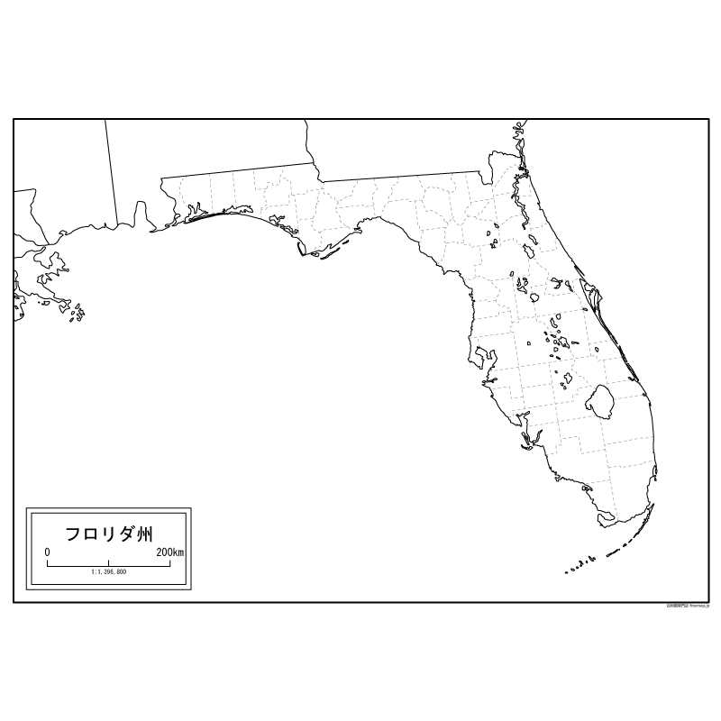 フロリダ州の地図のサムネイル