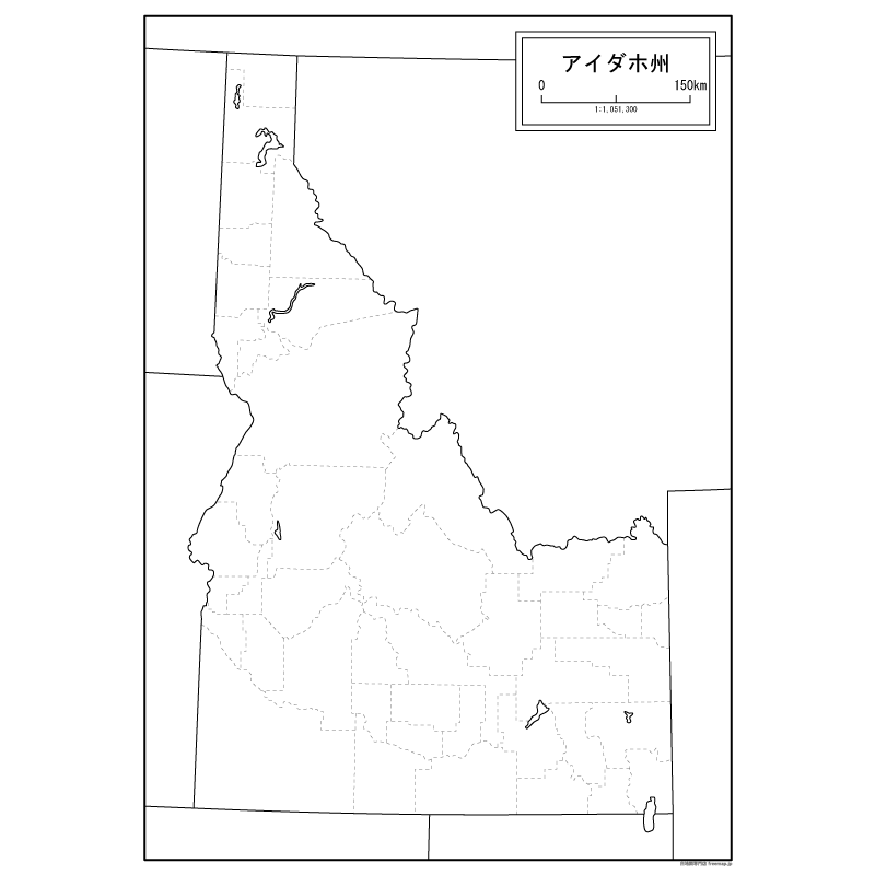 アイダホ州の地図のサムネイル
