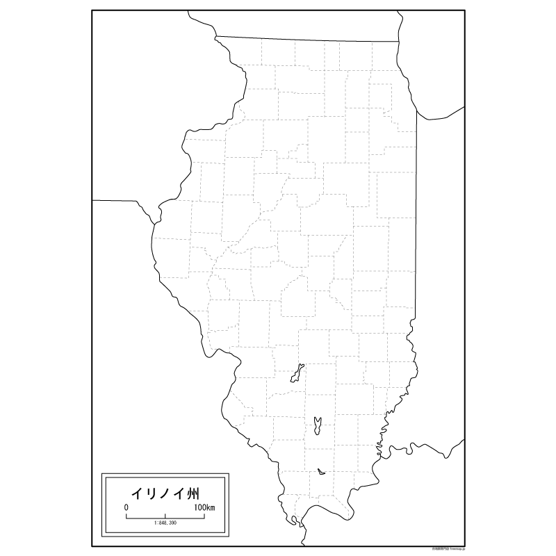 イリノイ州の地図のサムネイル