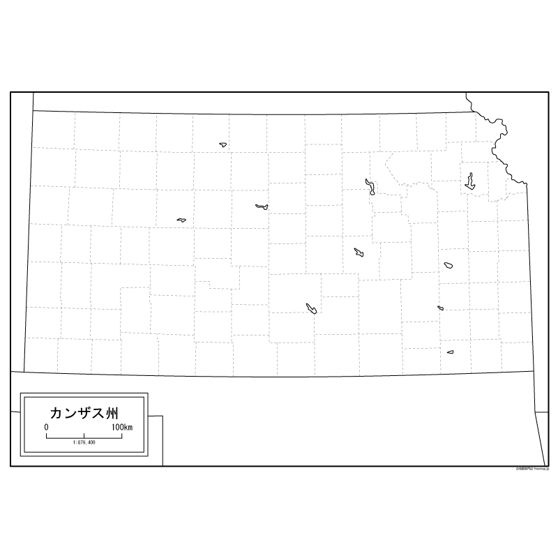 カンザス州の地図のサムネイル