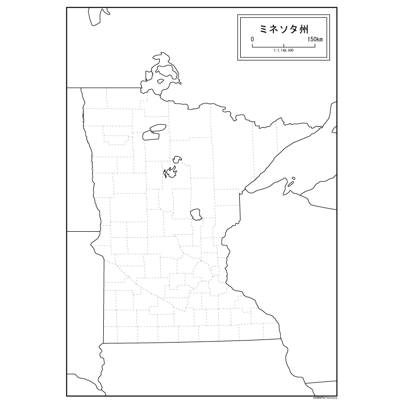 ミネソタ州の地図のサムネイル