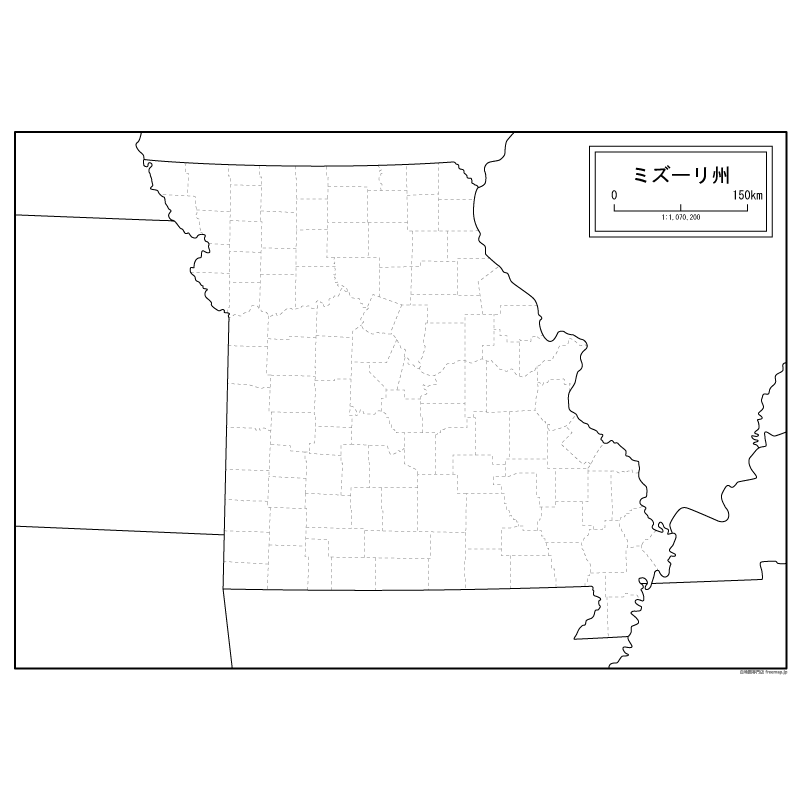 ミズーリ州の地図のサムネイル
