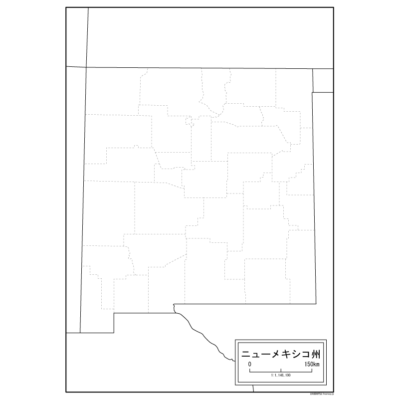 ニューメキシコ州の地図のサムネイル