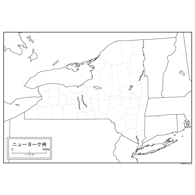 ニューヨーク州の地図のサムネイル