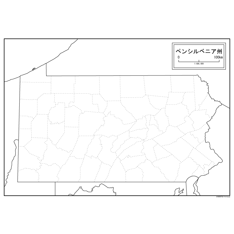 ペンシルベニア州の地図のサムネイル