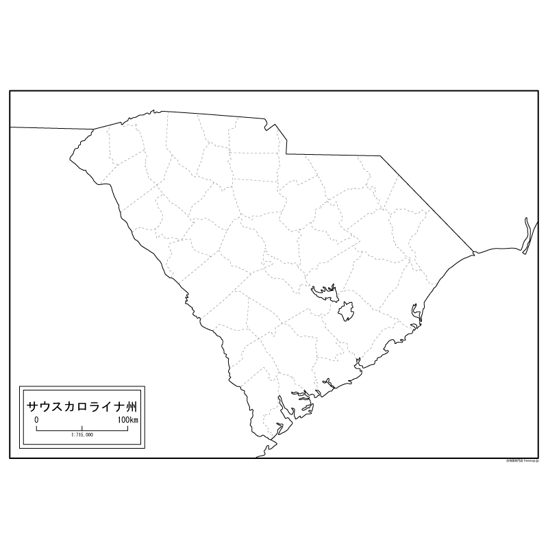 サウスカロライナ州の地図のサムネイル