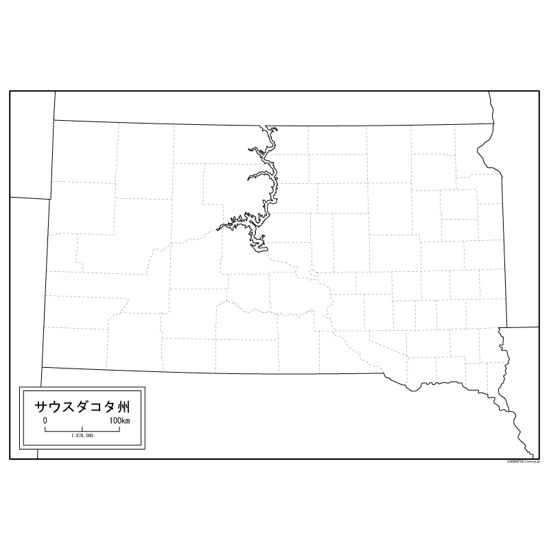 サウスダコタ州の地図のサムネイル