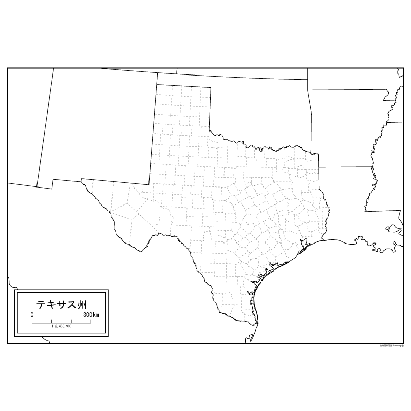 テキサス州の地図のサムネイル
