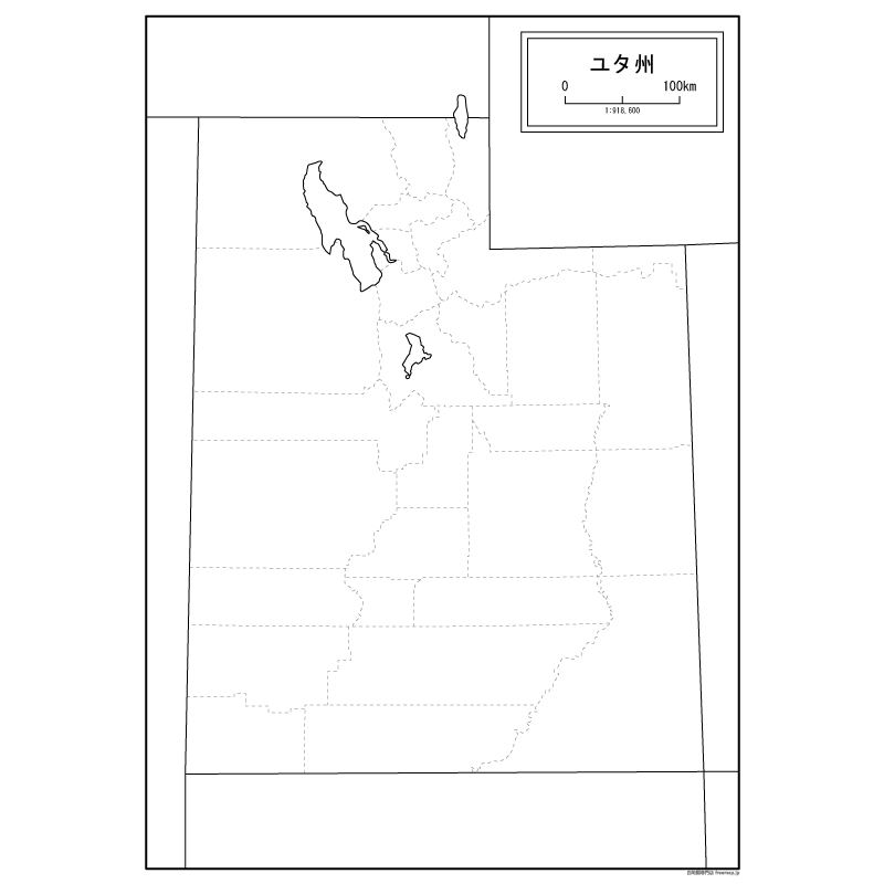 ユタ州の地図のサムネイル