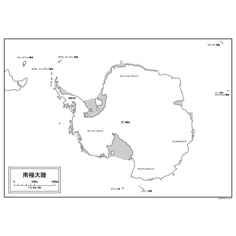 南極大陸の地図のサムネイル